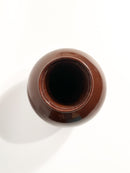 Vaso in Ceramica di Lavenia Marrone Dipinto a Mano Anni 50