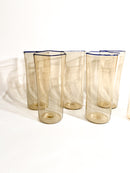 Set of 7 Murano glass glasses by Carlo Scarpa for Venini 1930s