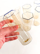 Set of 7 Murano glass glasses by Carlo Scarpa for Venini 1930s