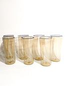 Set of 7 Murano glass glasses by Carlo Scarpa for Venini 1930s