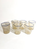 Set of 6 Murano glass glasses by Carlo Scarpa for Venini 1930s