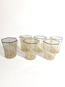 Set of 6 Murano glass glasses by Carlo Scarpa for Venini 1930s