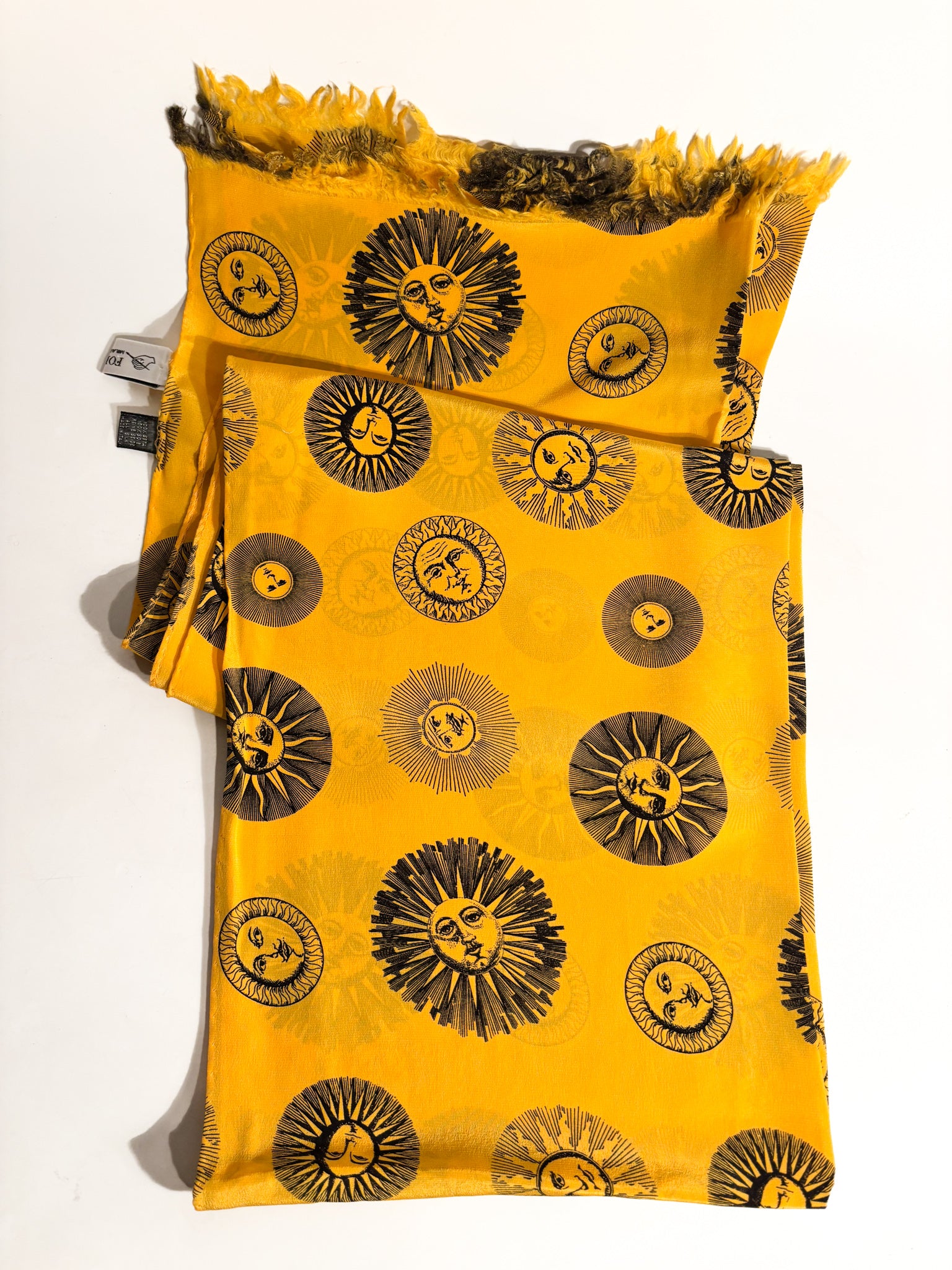 Sciarpa Foulard di Seta "Sole" di Piero Fornasetti Anni 80