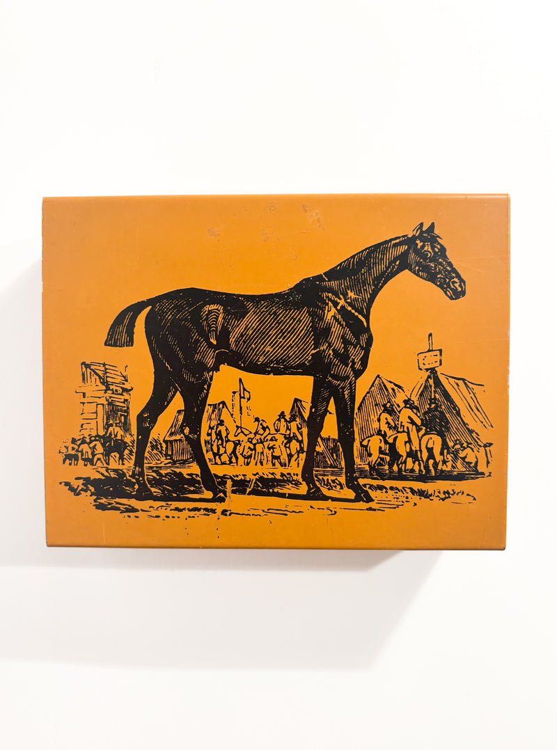 Piero Fornasetti Collector's Box with Horse in Metal and Wood from the 1950s