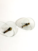 Pair of Crystal and Brass Coat Racks by Fontana Arte 1950s