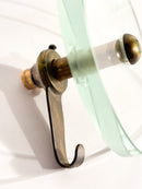 Pair of Crystal and Brass Coat Racks by Fontana Arte 1950s