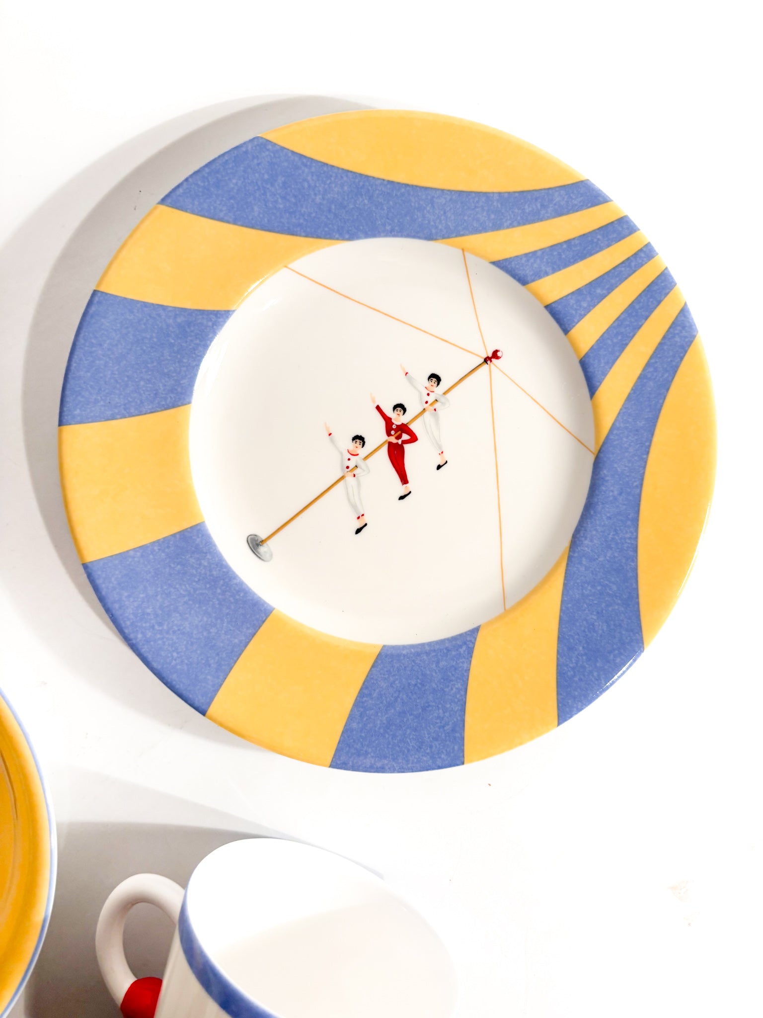 Hermès 'Circus' Breakfast Set in French Porcelain 80s