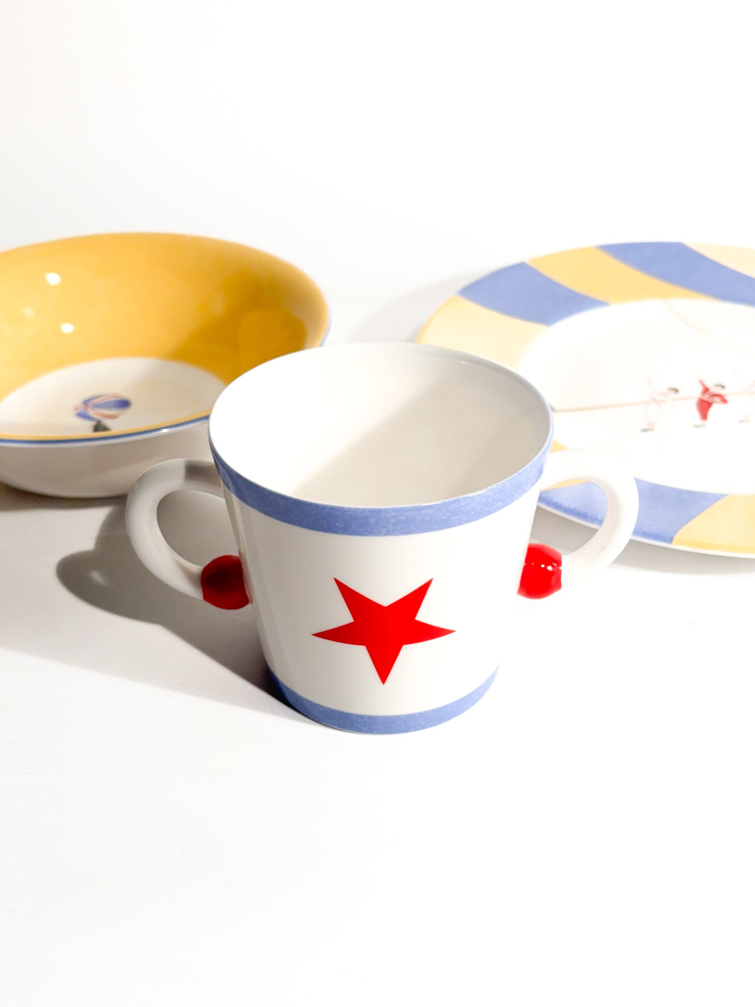 Hermès 'Circus' Breakfast Set in French Porcelain 80s