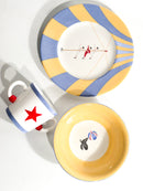 Hermès 'Circus' Breakfast Set in French Porcelain 80s
