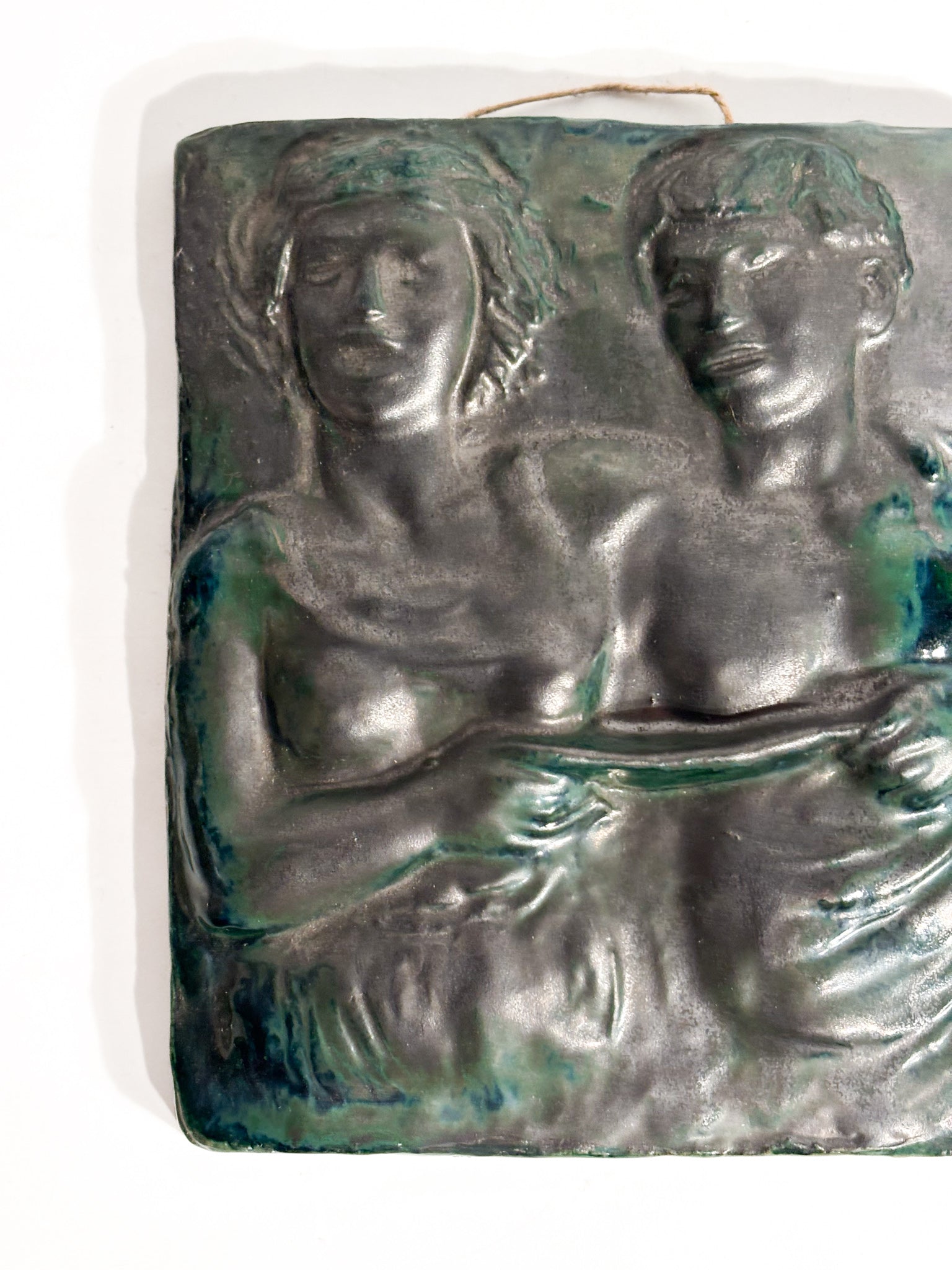 Piastra in Ceramica Scolpita Attribuita ad Angelo Biancini Anni 60