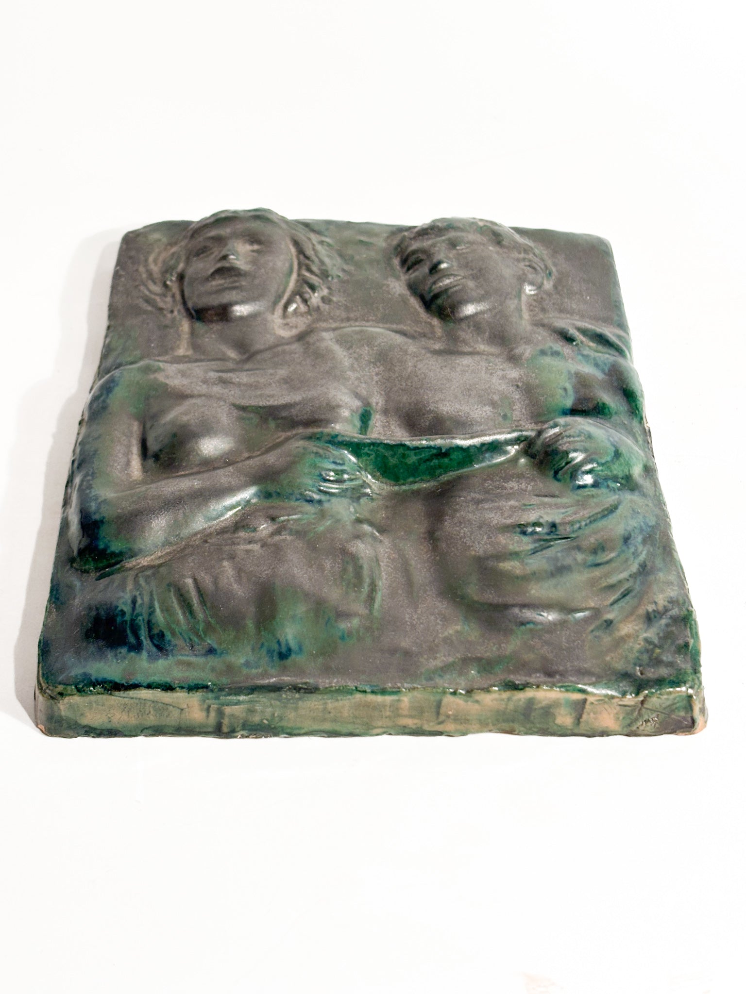 Piastra in Ceramica Scolpita Attribuita ad Angelo Biancini Anni 60