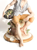 Scultura di Contadino in Porcellana di Capodimonte di Giuseppe Cappè del 1958