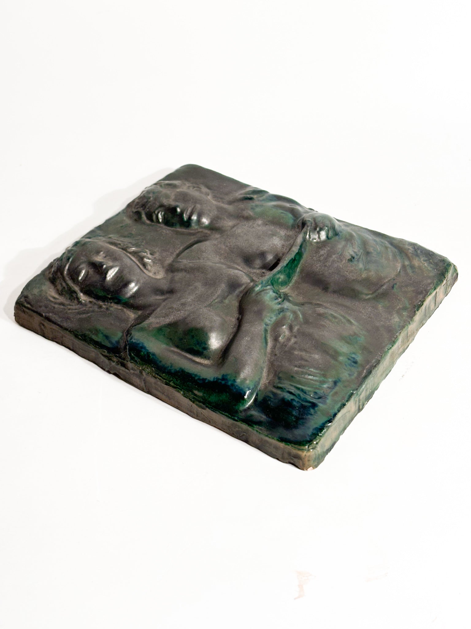 Piastra in Ceramica Scolpita Attribuita ad Angelo Biancini Anni 60