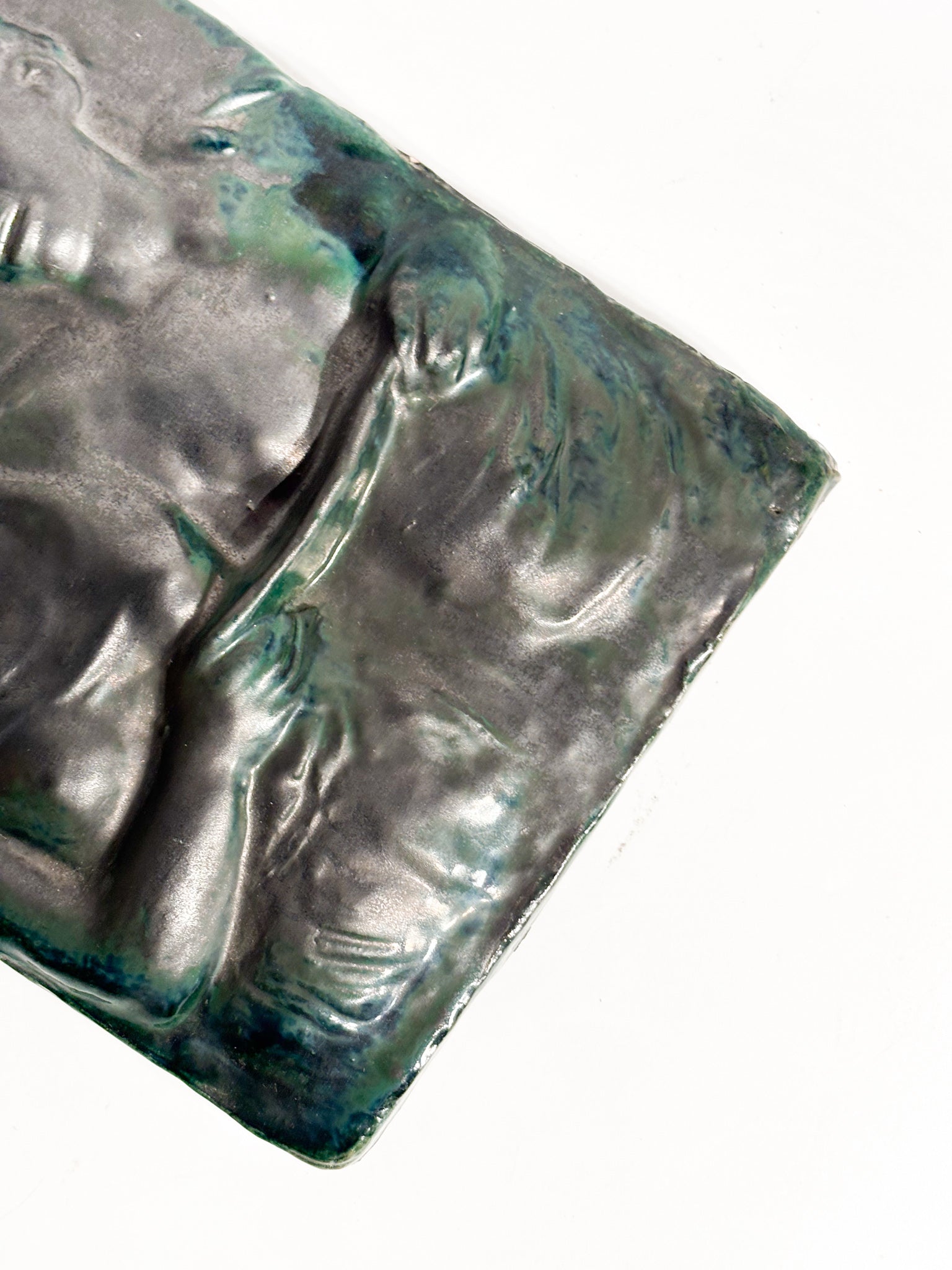 Piastra in Ceramica Scolpita Attribuita ad Angelo Biancini Anni 60