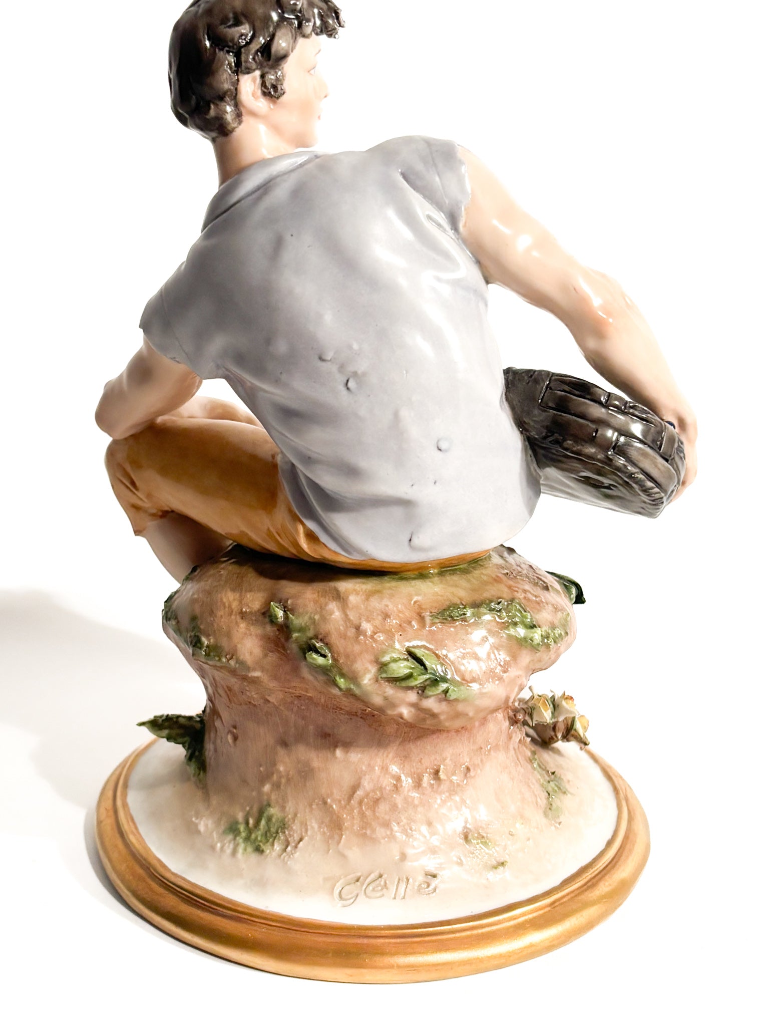 Farmer Sculpture in Capodimonte Porcelain by Giuseppe Cappè from 1958