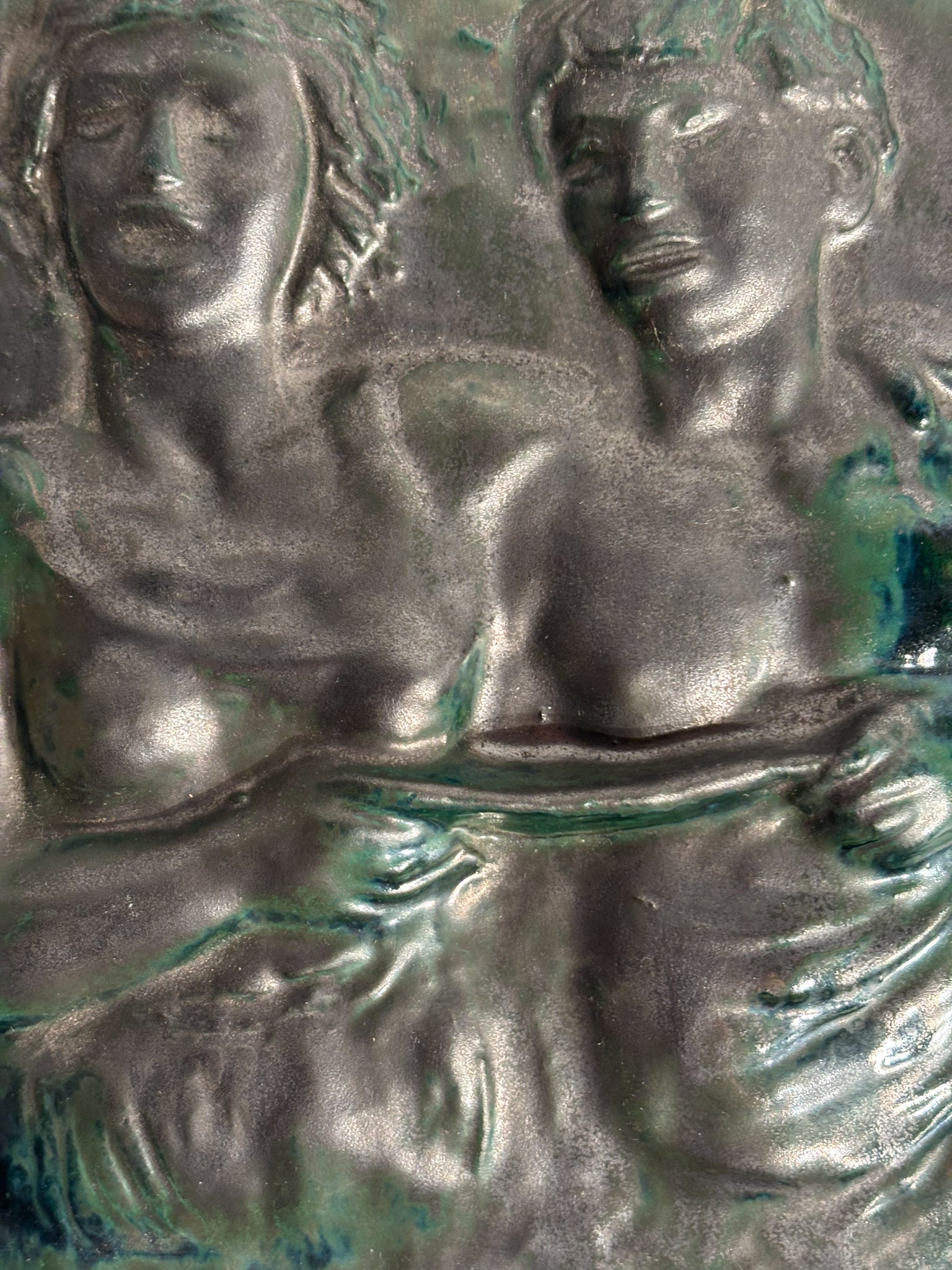 Piastra in Ceramica Scolpita Attribuita ad Angelo Biancini Anni 60