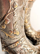 Pair of Bronze Bookend Sculptures with Horn and Ram 20th Century