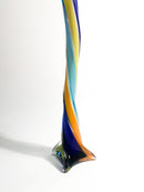 Vaso Multicolore in Vetro di Murano Torchon Anni 60