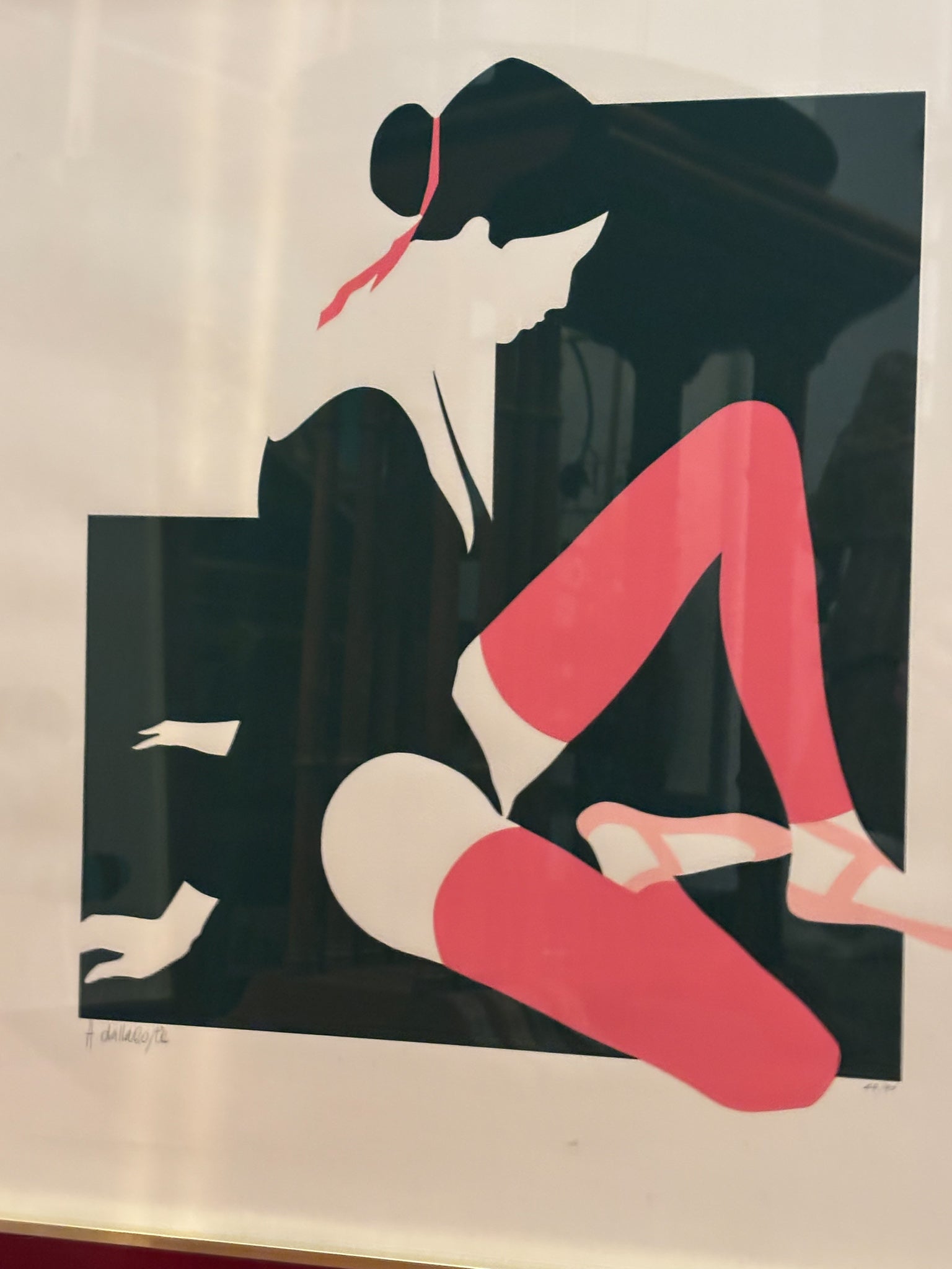 Litografia di Ritratto Femminile di Amleto Dalla Costa Anni 70