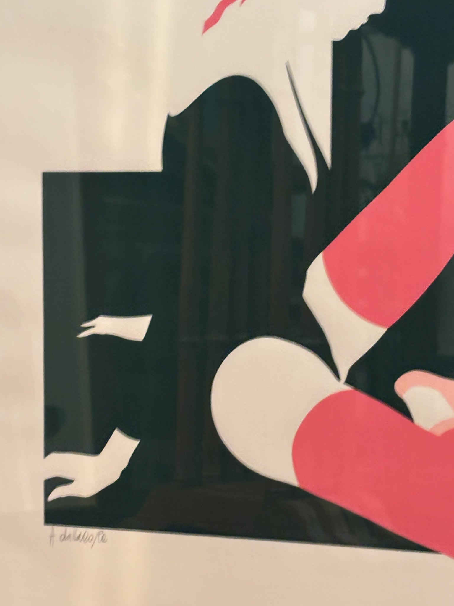 Litografia di Ritratto Femminile di Amleto Dalla Costa Anni 70