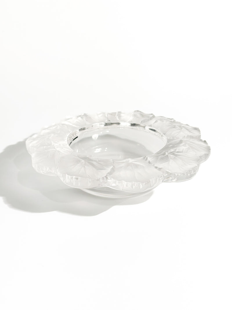 Crystal Centerpiece Bowl by Lalique Honfleur, 1970s