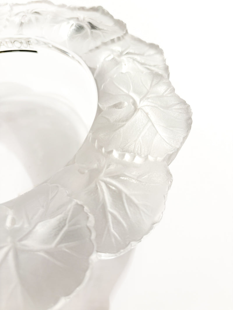 Crystal Centerpiece Bowl by Lalique Honfleur, 1970s