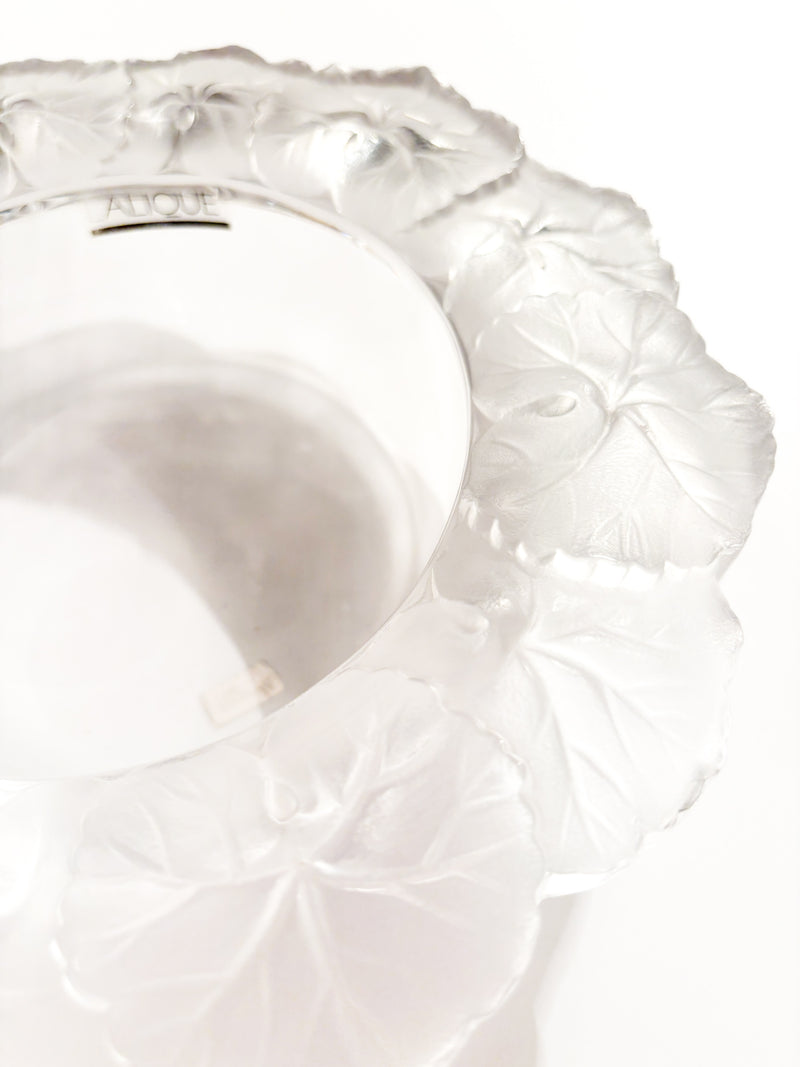 Crystal Centerpiece Bowl by Lalique Honfleur, 1970s