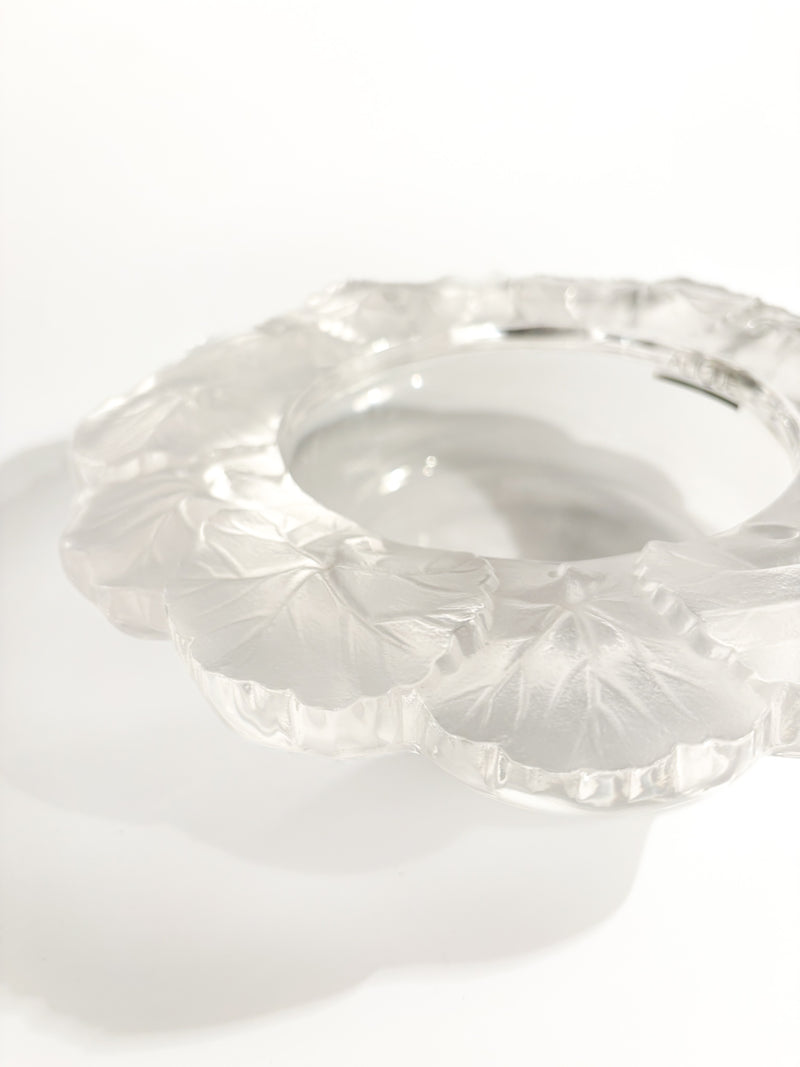 Crystal Centerpiece Bowl by Lalique Honfleur, 1970s