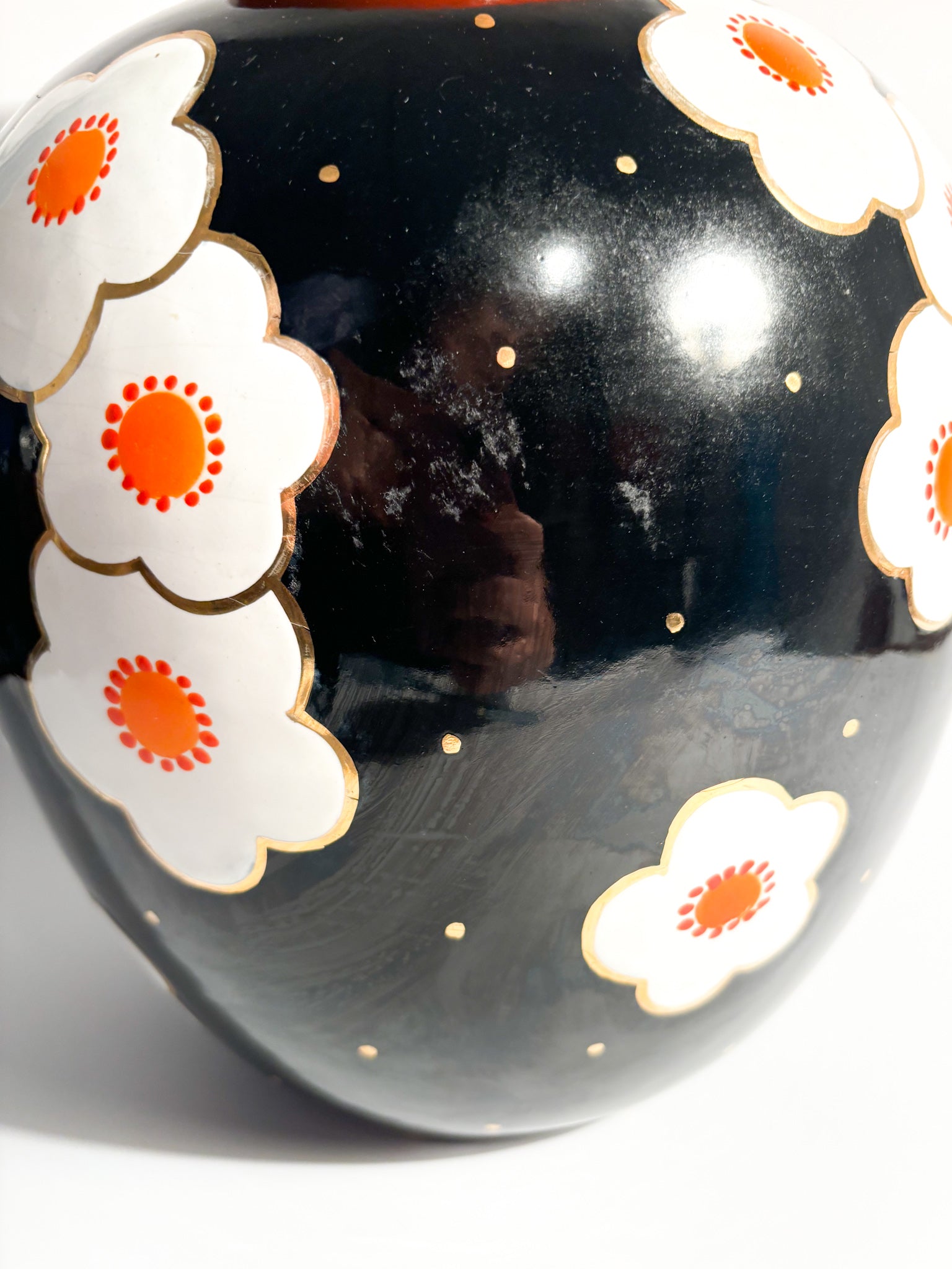 Hand-Painted Perugia Ceramic Vase from the 1950s