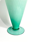 Hand-blown Green Murano Glass Vase from the 1980s