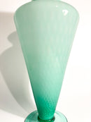 Hand-blown Green Murano Glass Vase from the 1980s