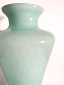 Hand-blown Green Murano Glass Vase from the 1980s
