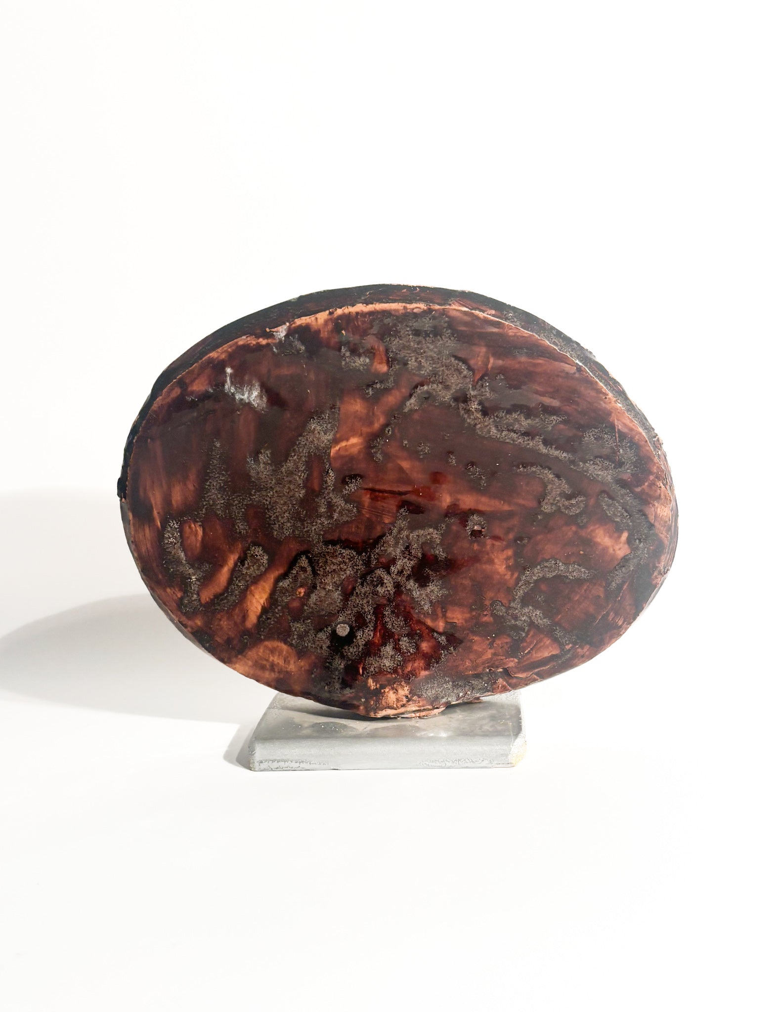 Painted Ceramic Plate by Ernesto Treccani 1970s