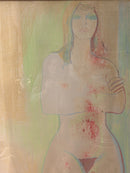 Dipinto Tecnica Mista di Nudo Femminile di Branchi del 1967