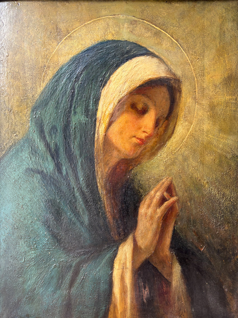 Oil Painting on Canvas of a Religious Subject from the Early Twentieth Century