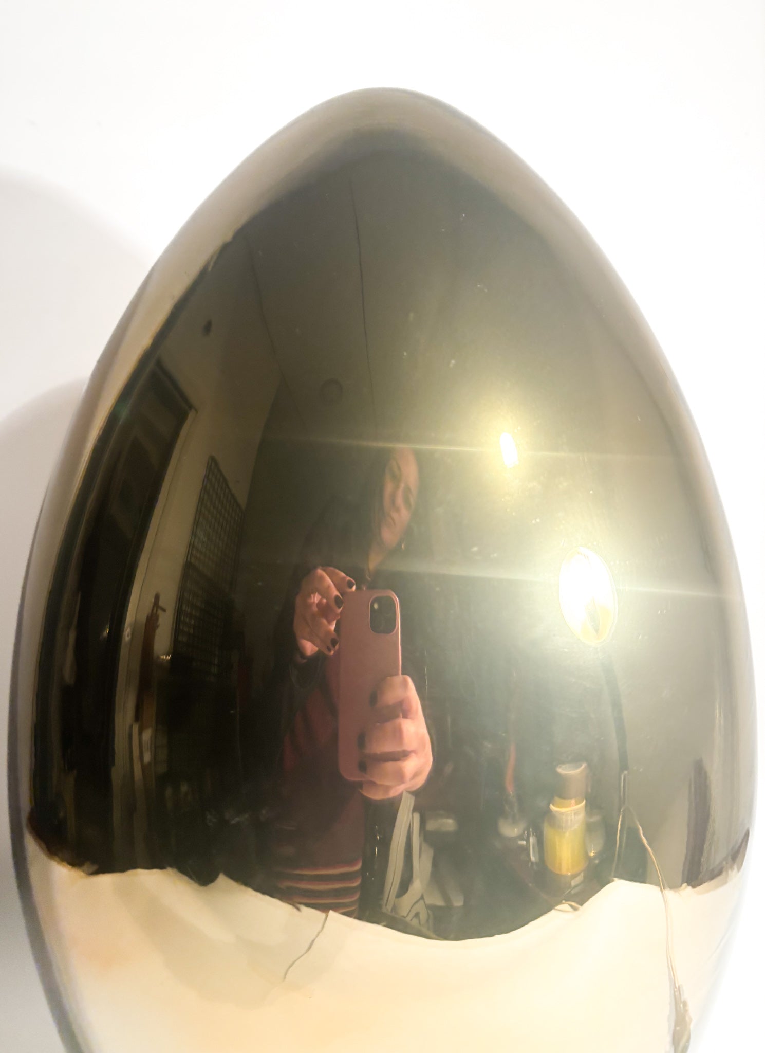 Golden Glass Egg Lamp Prototype by Fontana Arte 1970s