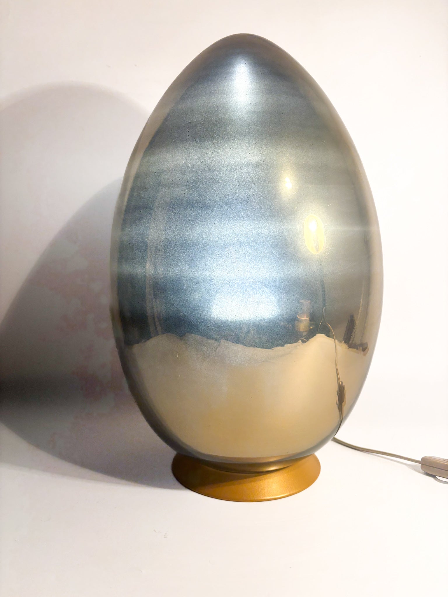 Golden Glass Egg Lamp Prototype by Fontana Arte 1970s