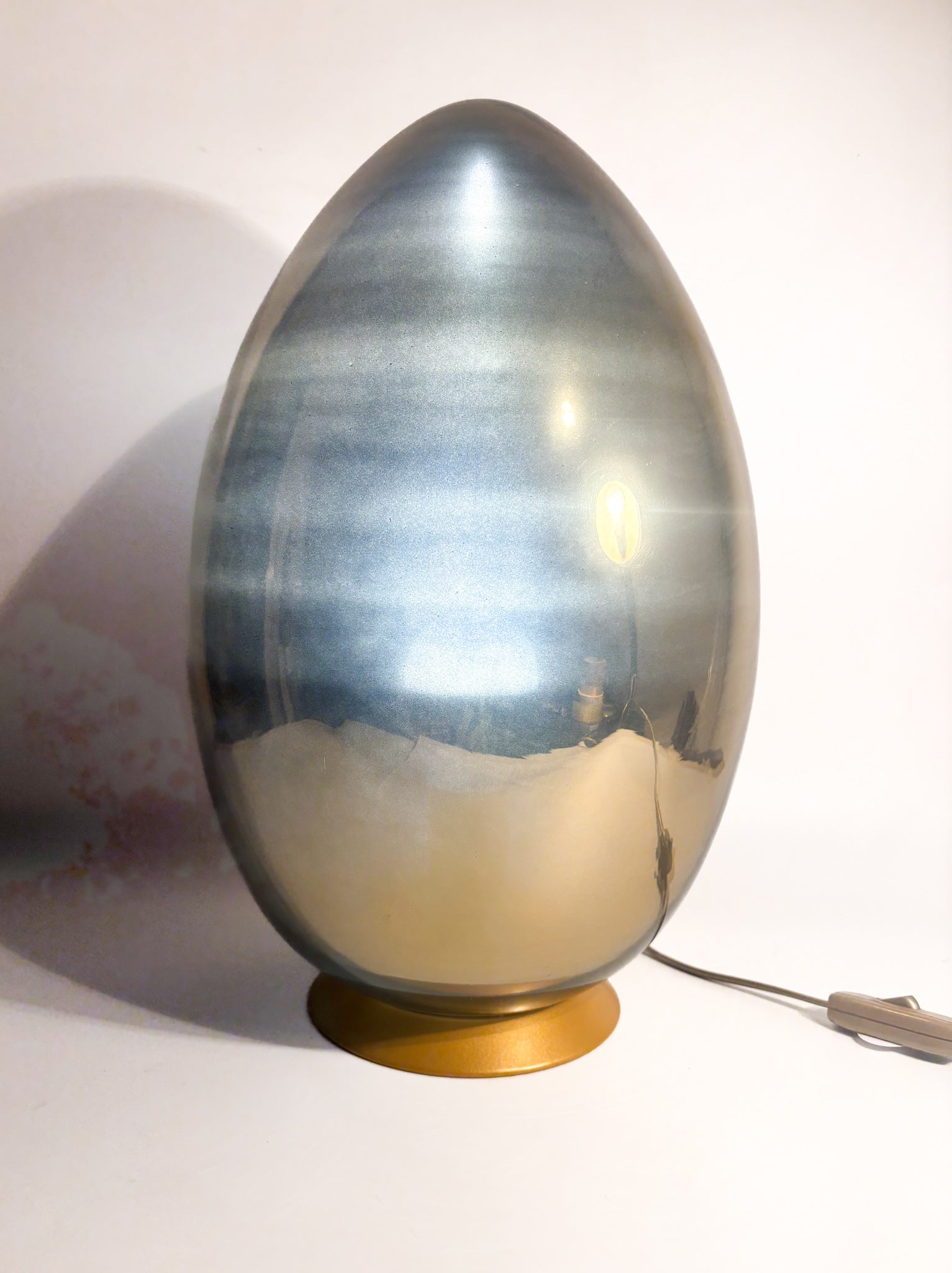 Golden Glass Egg Lamp Prototype by Fontana Arte 1970s