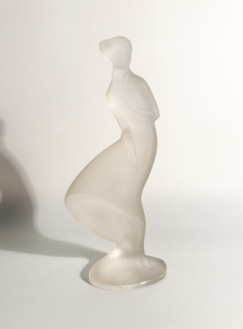 Statua Figurina di Dama del Vento in Cristallo di Lalique Anni 30