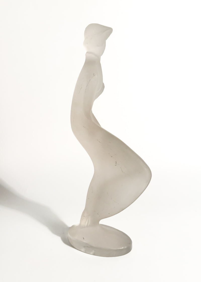 Statua Figurina di Dama del Vento in Cristallo di Lalique Anni 30