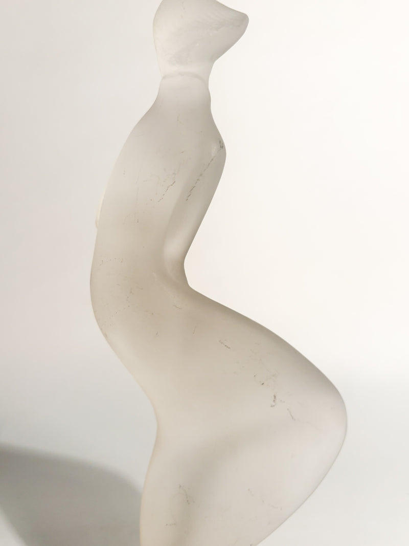 Statua Figurina di Dama del Vento in Cristallo di Lalique Anni 30