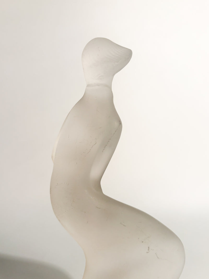 Statua Figurina di Dama del Vento in Cristallo di Lalique Anni 30