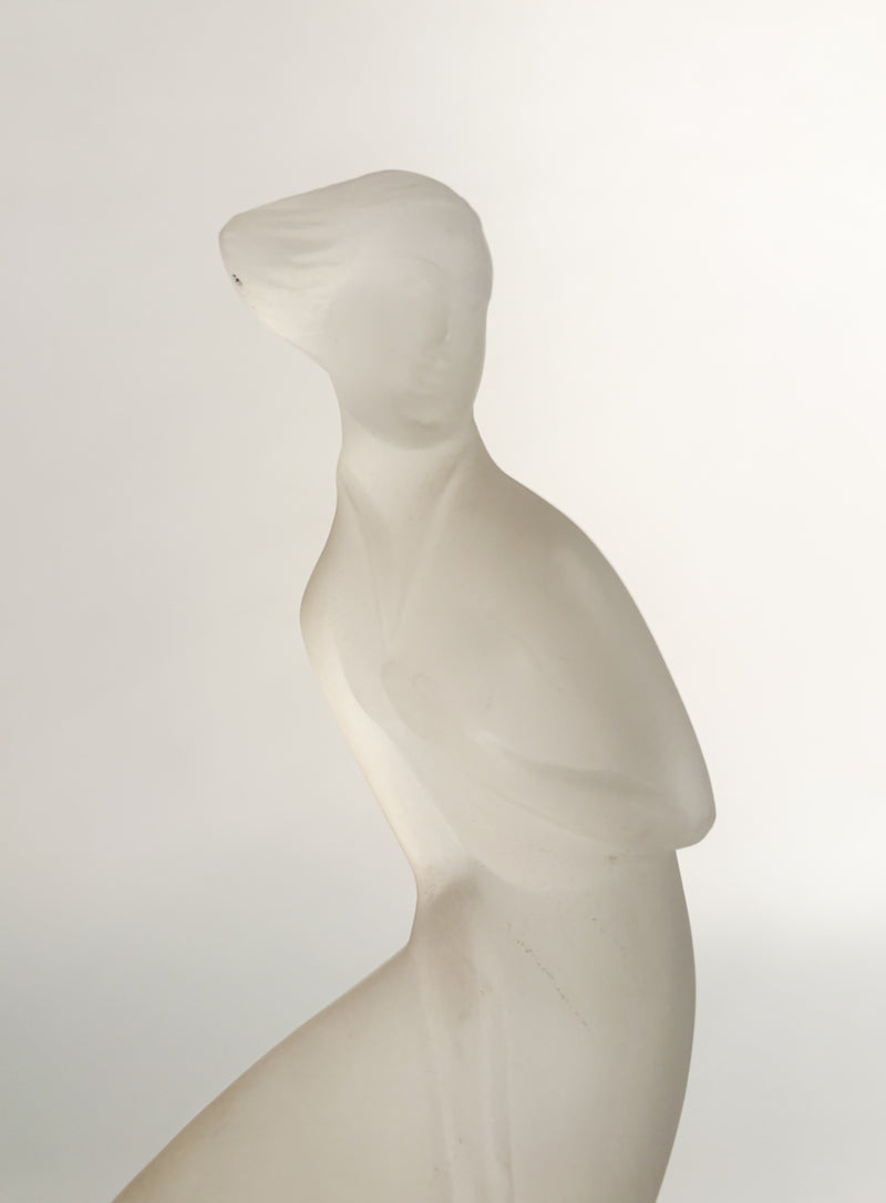 Statua Figurina di Dama del Vento in Cristallo di Lalique Anni 30