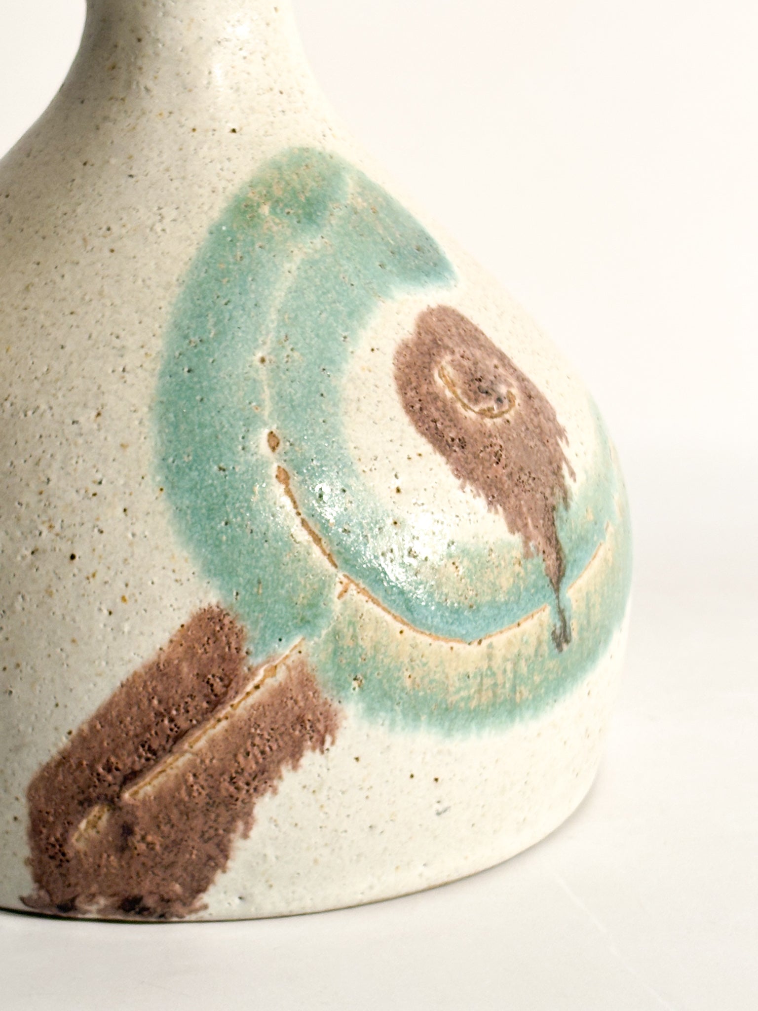 Brocca Vaso in Ceramica Dipinta di Bruno Gambone Anni 70