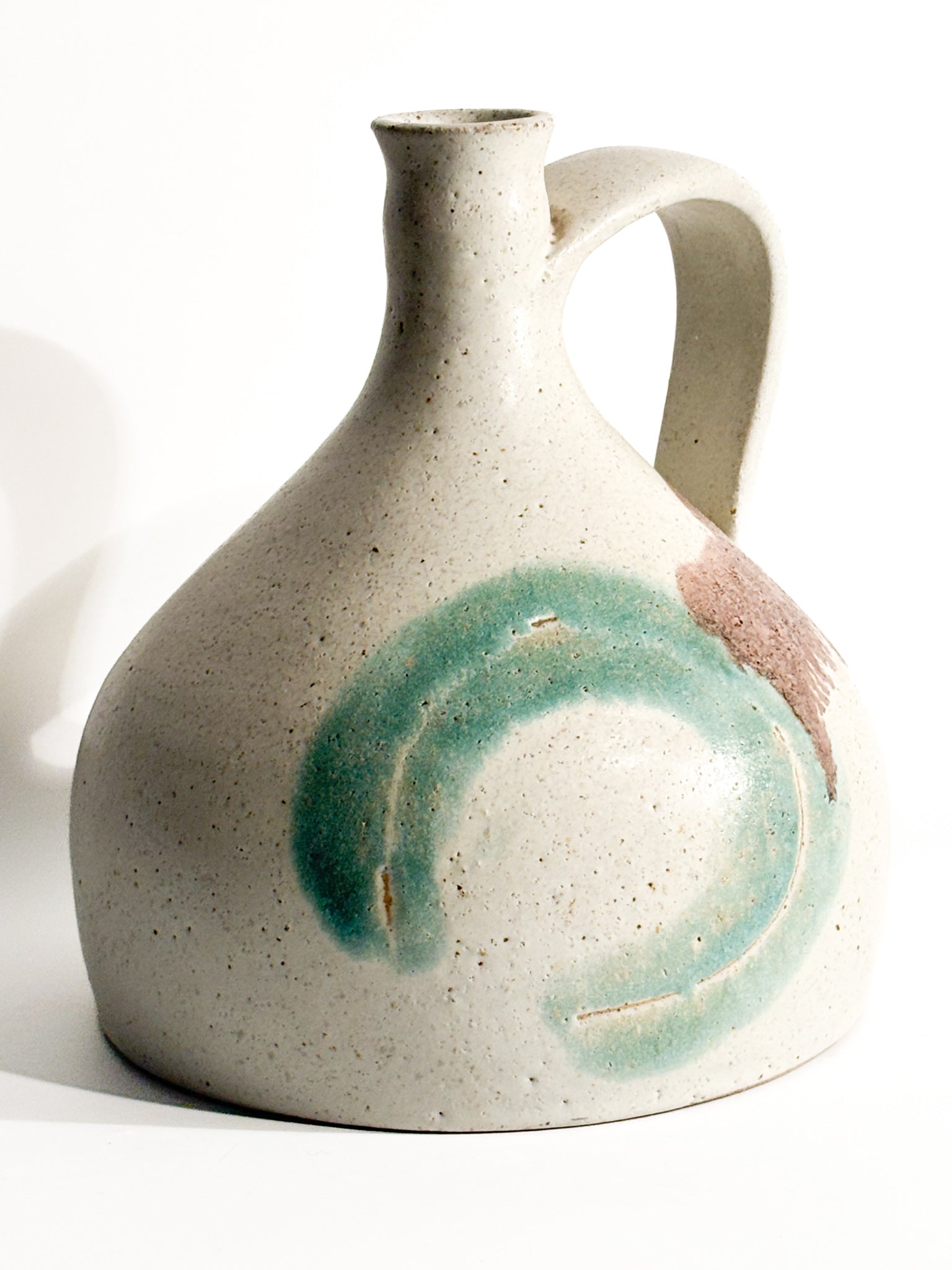 Brocca Vaso in Ceramica Dipinta di Bruno Gambone Anni 70