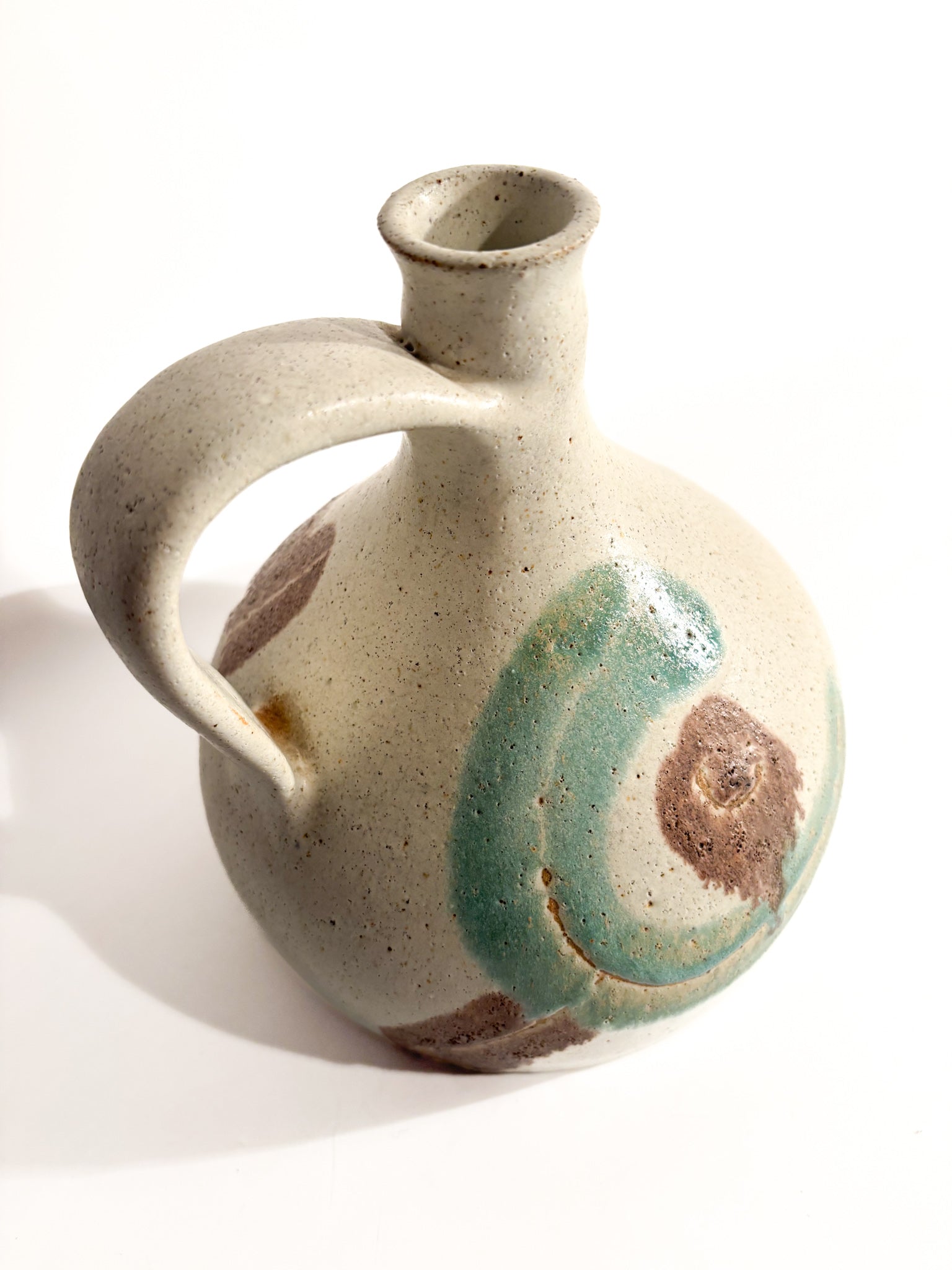 Brocca Vaso in Ceramica Dipinta di Bruno Gambone Anni 70