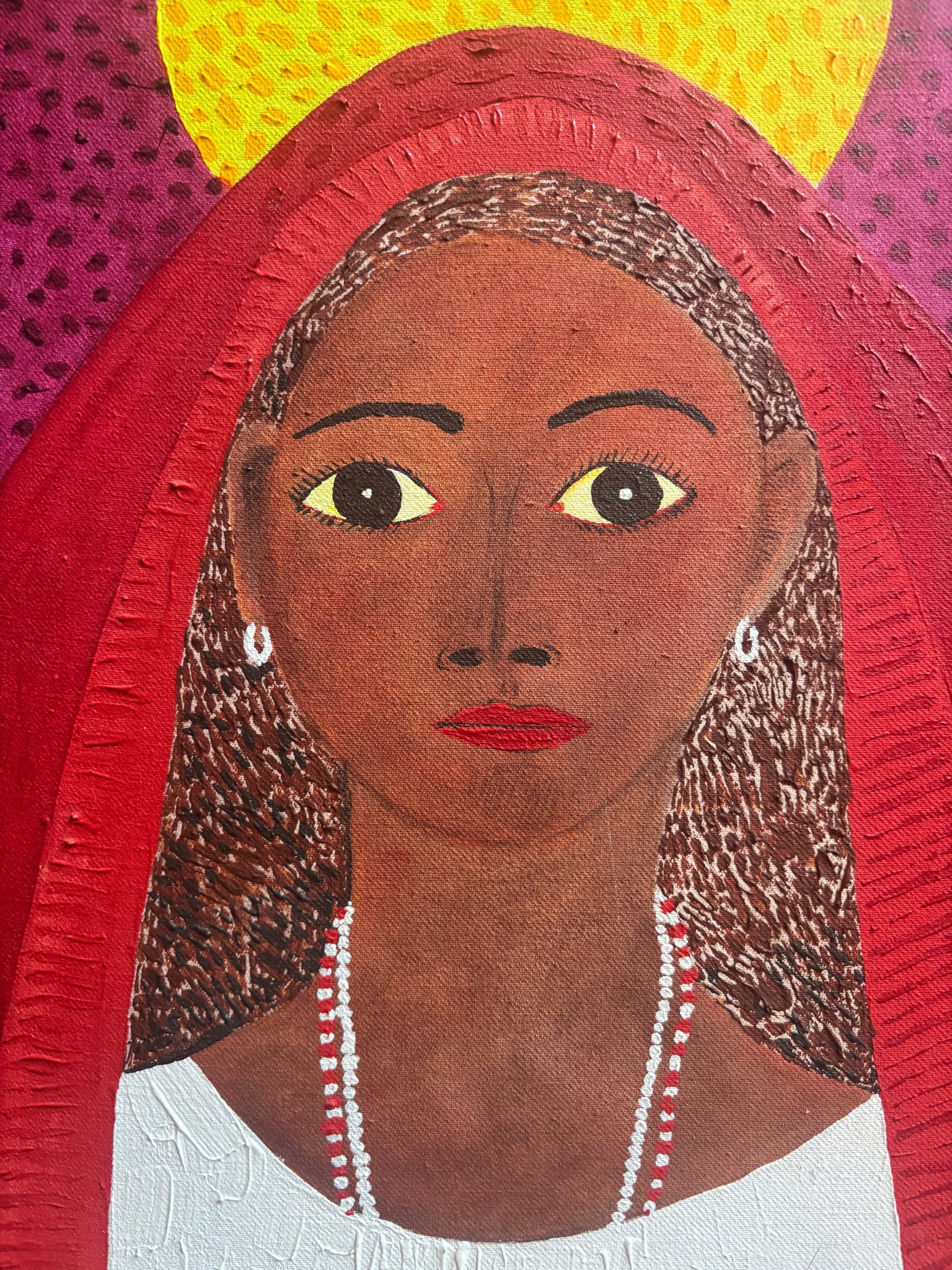 Oil Painting on Canvas of Female Portrait by José Garcìa Montebravo from 1998