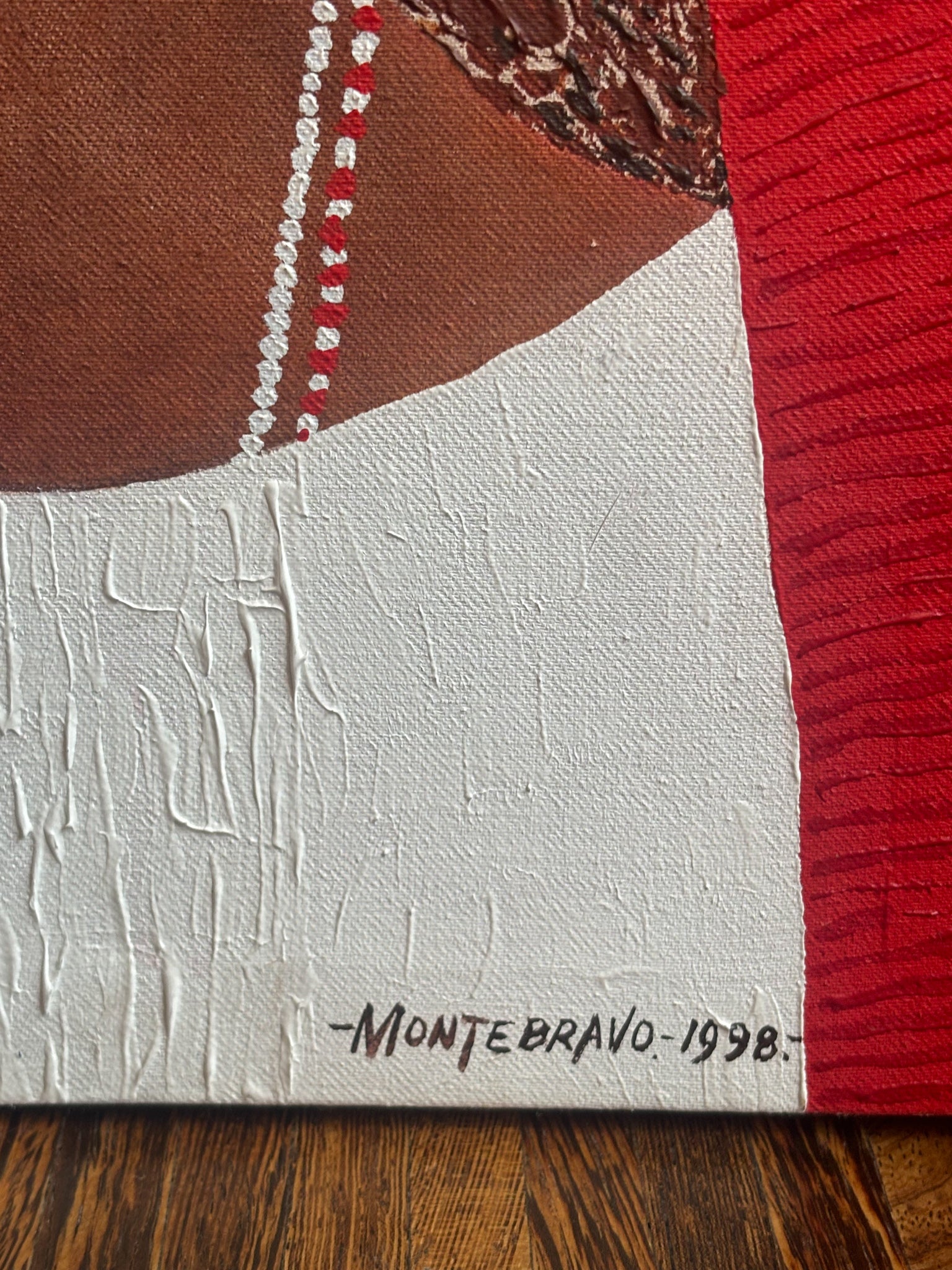 Oil Painting on Canvas of Female Portrait by José Garcìa Montebravo from 1998