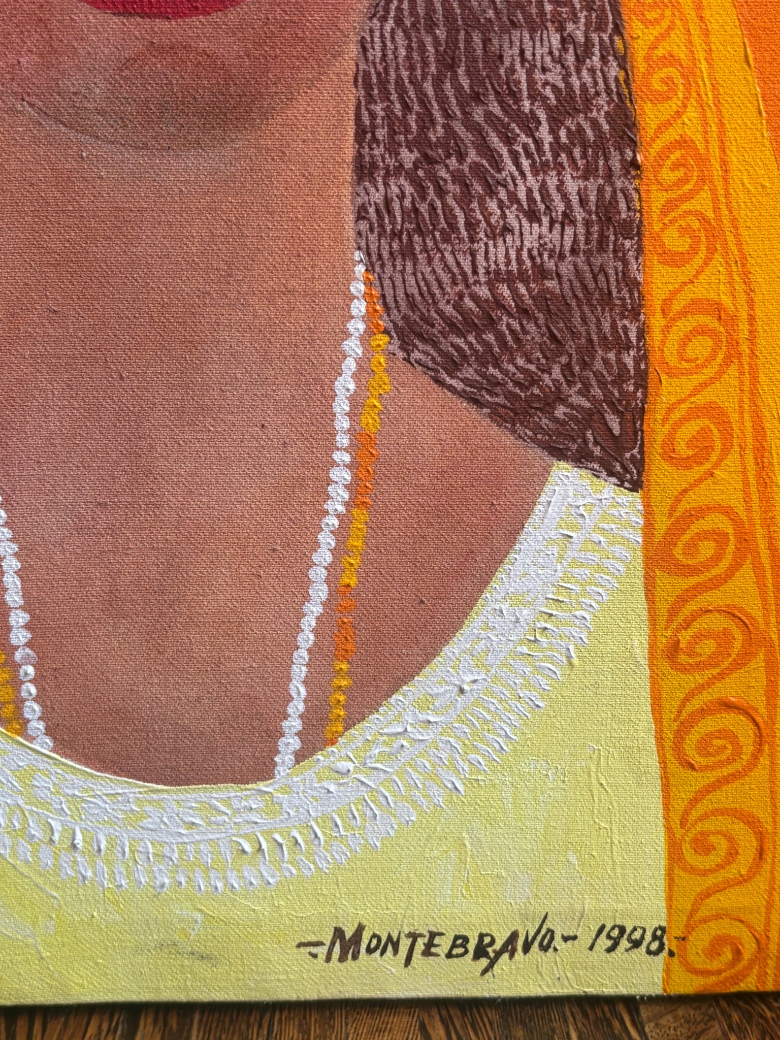 Oil Painting on Canvas of Female Portrait by José Garcìa Montebravo from 1998