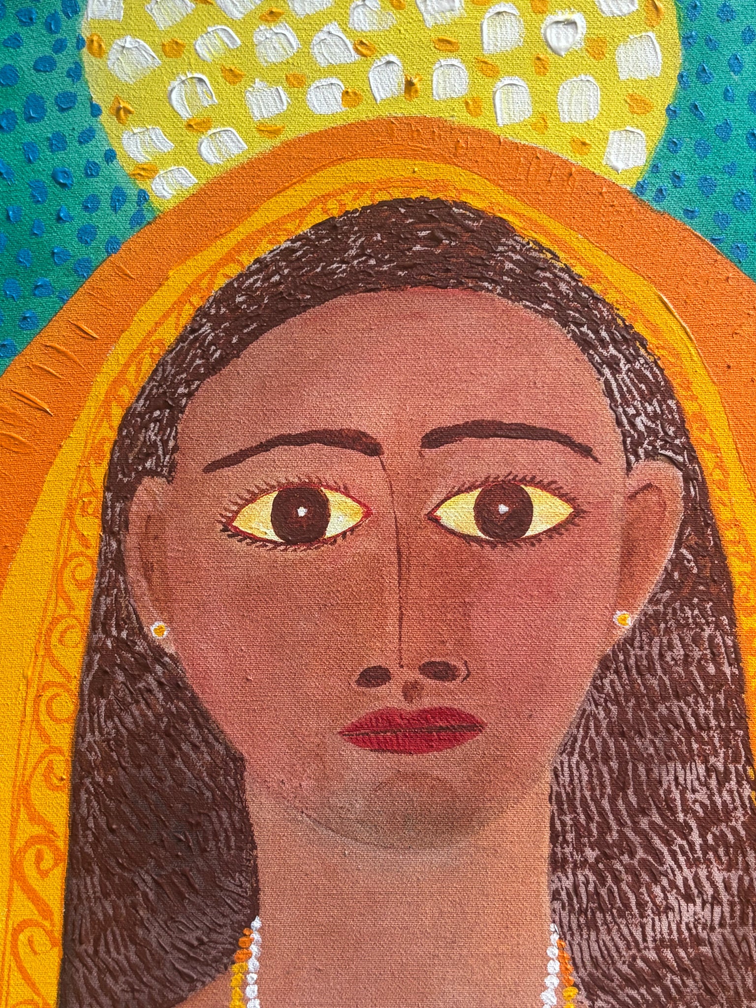 Oil Painting on Canvas of Female Portrait by José Garcìa Montebravo from 1998
